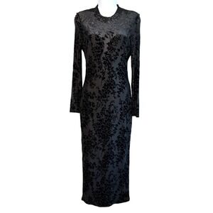 Club L London Burnout Velvet Mesh Dress Size‎ 8 Whimsigoth Witchy Prom Gala Glam